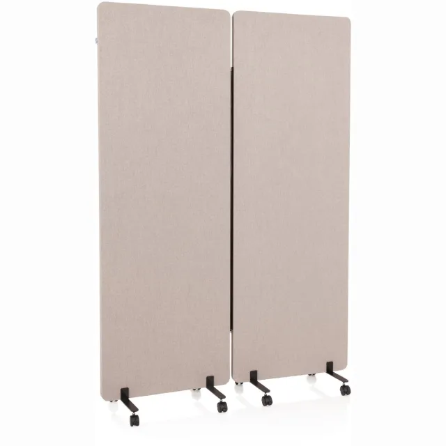 hjh office Mobiel akoestisch scheidingswand systeem FLEXMIUT Set van 2 taupe hjh OFFICE