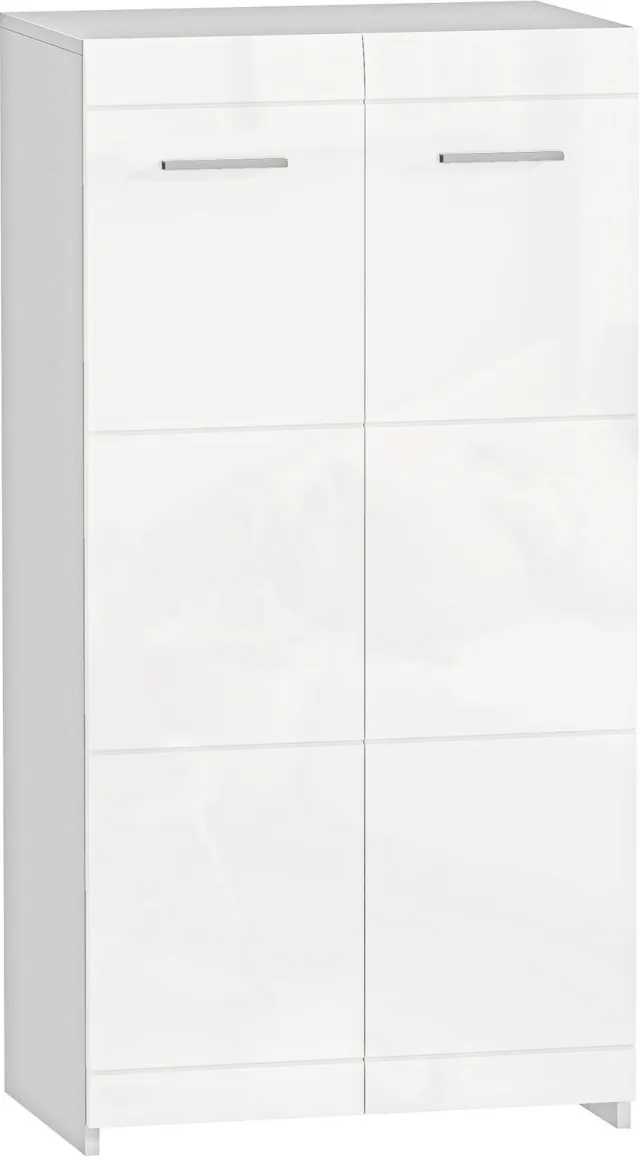 Homona Schoenenkast - Voor 10 paar schoenen - Met verstelbare legplanken - 55 x 36 x 108 cm - Hoogglans wit