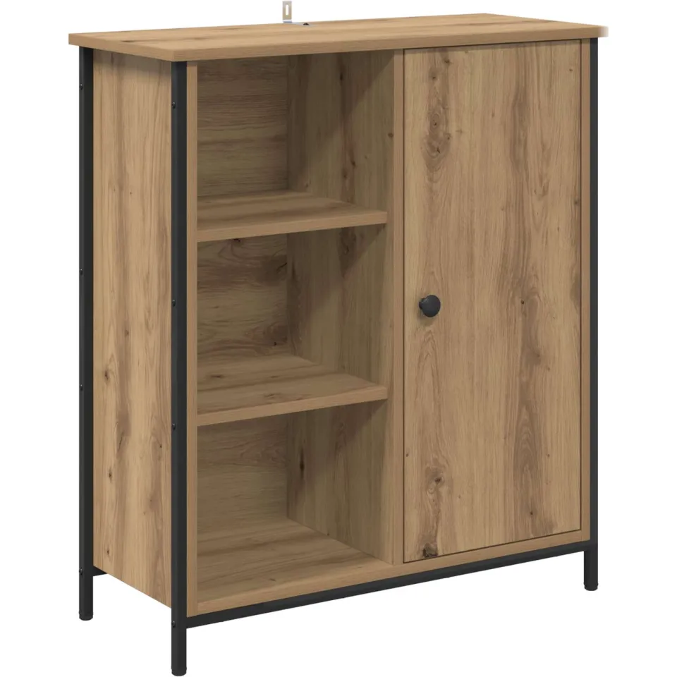 vidaXL Dressoir Artisan Eiken 70 x 30 x 80 cm Bewerkt hout, foto 3