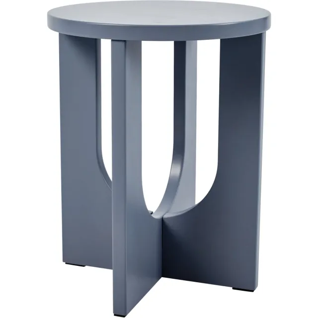 en.casa Bijzettafel Kysdajore rond 50x40 cm grijsblauw [en.casa]
