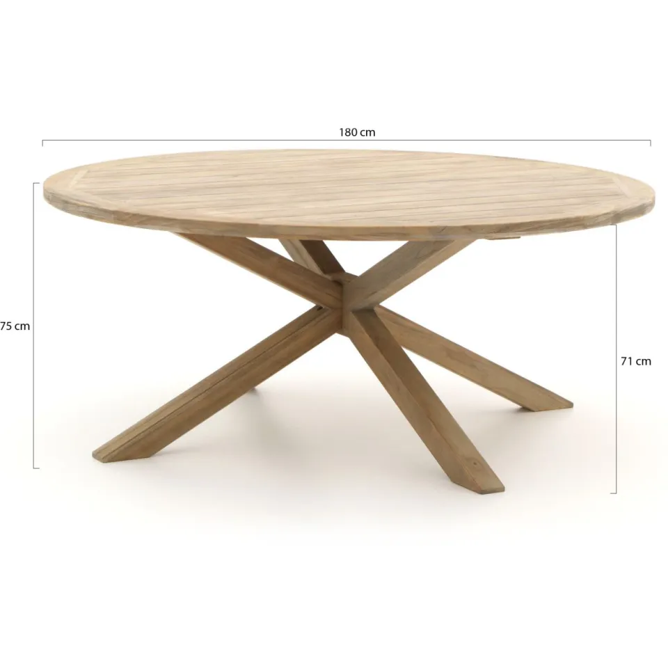 Intenso Furniture Intenso Tropea/ROUGH-Y ø180cm dining tuinset 7-delig, foto 3