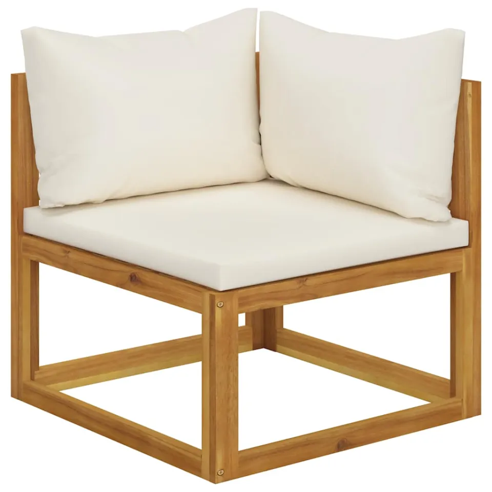 vidaXL 5-delige Loungeset met kussens massief acaciahout Bruin