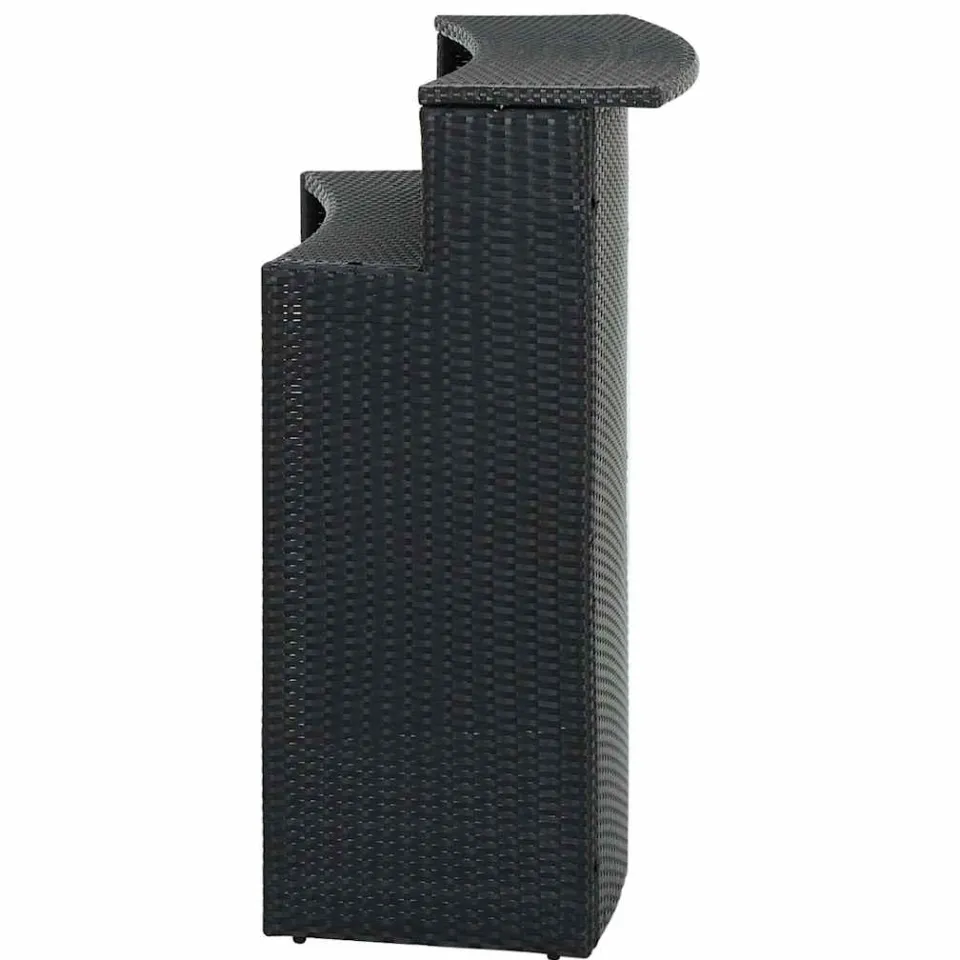 vidaXL Tuinbartafel 120x55x110 cm poly rattan zwart, foto 4