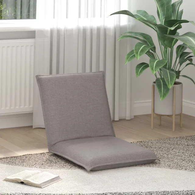 vidaXL Verstelbare vlo stoelen Taupe Stof, foto 2