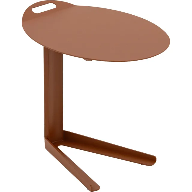 Goossens Bijzettafel Positano - Oranje - Aluminium poedercoating brique