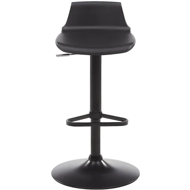 Vente-unique Set van 2 barkrukken CALAS - Polypropyleen - Zwart L 45 cm x H 95 cm x D 45 cm