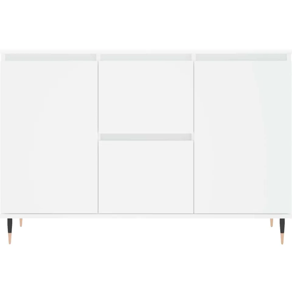 vidaXL Dressoir 101,5x35x70 cm bewerkt hout wit