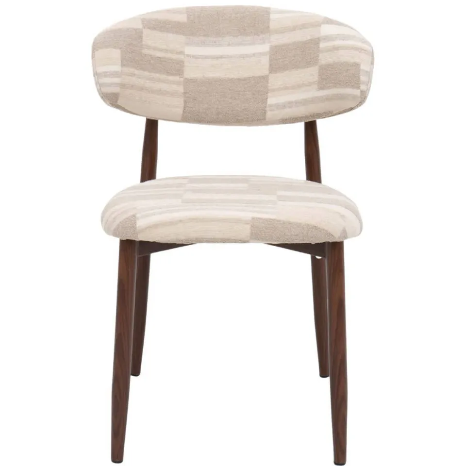 Giga Meubel Skara eetkamerstoel greige beige/walnoot, foto 3