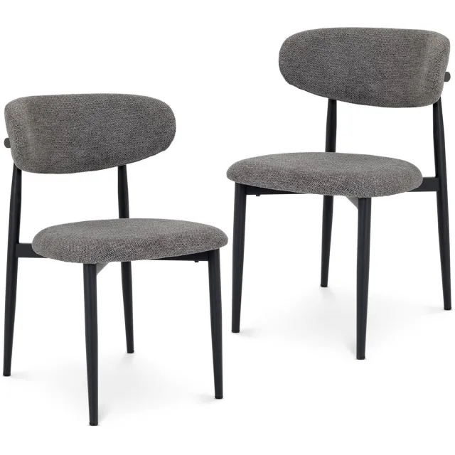 IDIMEX Eetkamerstoelen AZUL, set van 2 – grijs