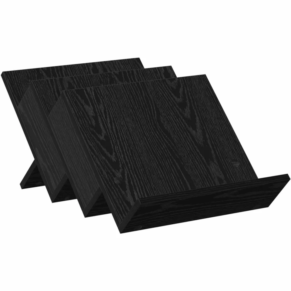 vidaXL Tijdschrift Rek Zwart Eiken 53 x 40 x 28,5 cm Bewerkt hout, foto 3