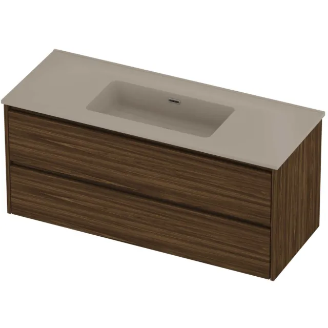 Proline Tribute Badmeubelset Porselein Elegant Enkel 120x46x54 cm Mat Crème Cotton Cabana Oak Eiken