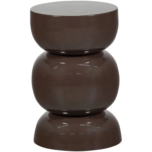 WOOOD Breno Bijzettafel - Metaal - Donkerbruin - 46x30x30