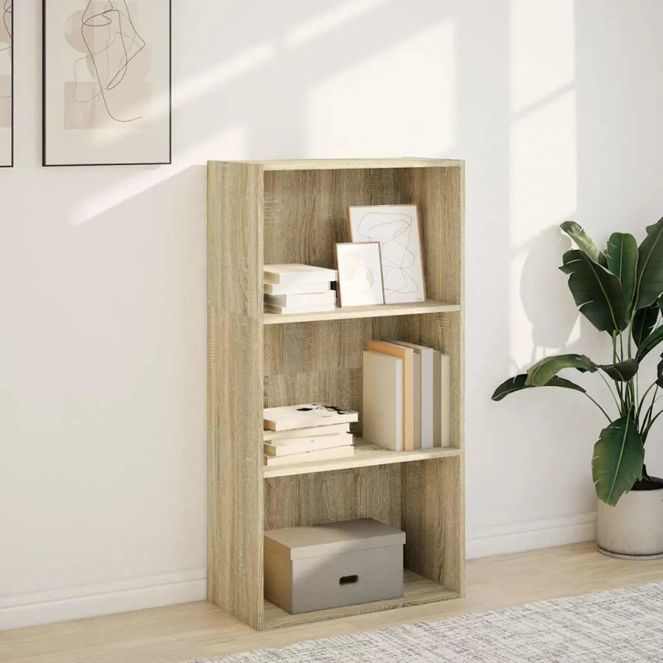 vidaXL Boekenkast 60x30x114 cm bewerkt hout sonoma eikenkleurig, foto 2