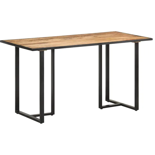 vidaXL Eettafel 140 cm ruw mangohout Bruin