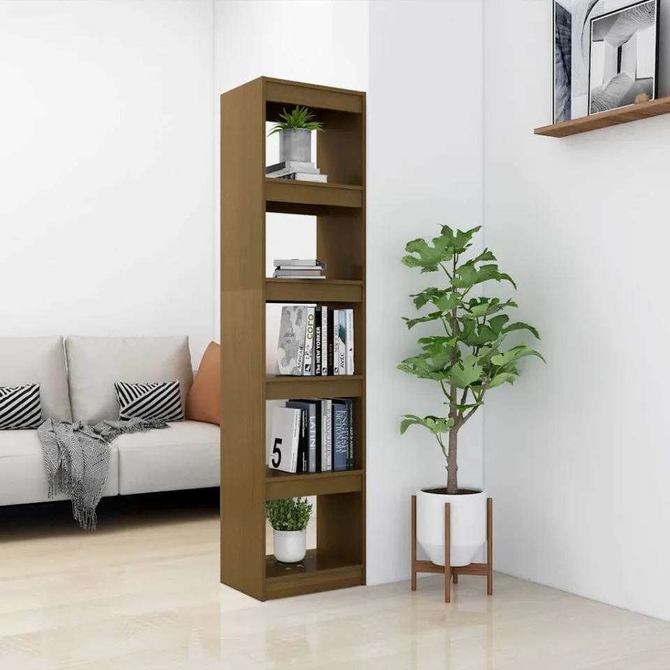 vidaXL Boekenkast / kamerscherm 40x30x167,5 cm grenenhout honingbruin bruin, foto 3