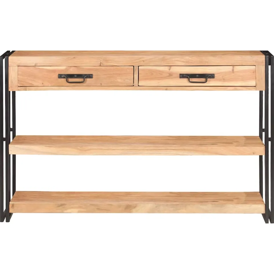 vidaXL Dressoir 120x30x75 cm massief acaciahout bruin, foto 2