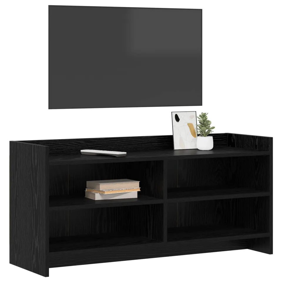 vidaXL TV-kast 100 x 33 x 47 cm Zwart eiken Bewerkt hout, foto 3