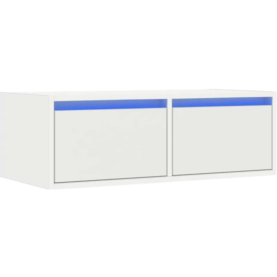 vidaXL Tv-meubel met LED-verlichting 75x35,5x25 cm wit