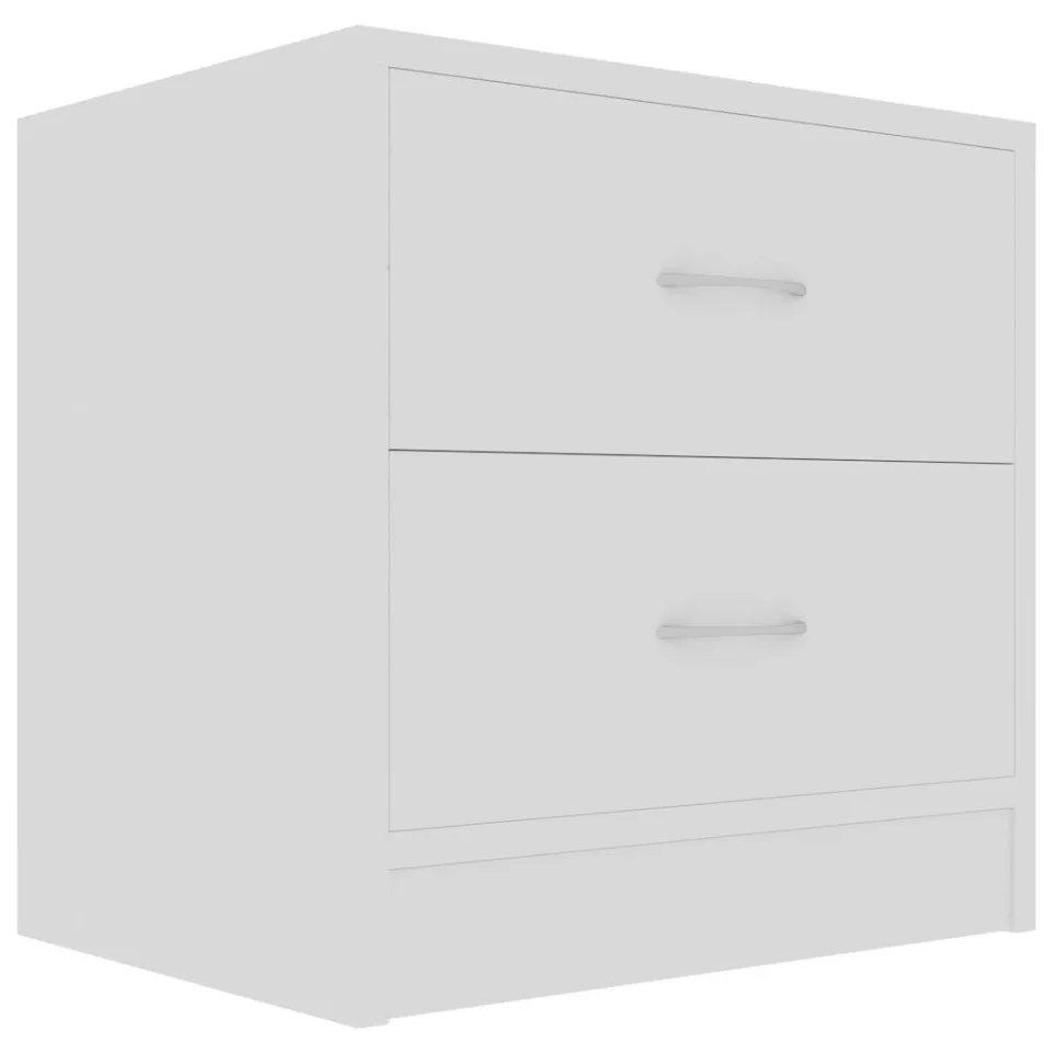 vidaXL Nachtkastjes 2 st 40x30x40 cm bewerkt hout wit