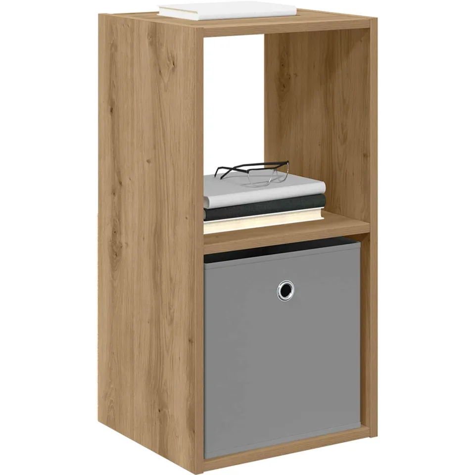 vidaXL Nachtkastje Artisan Eiken 35 x 32 x 68,5 cm Bewerkt hout Bruin