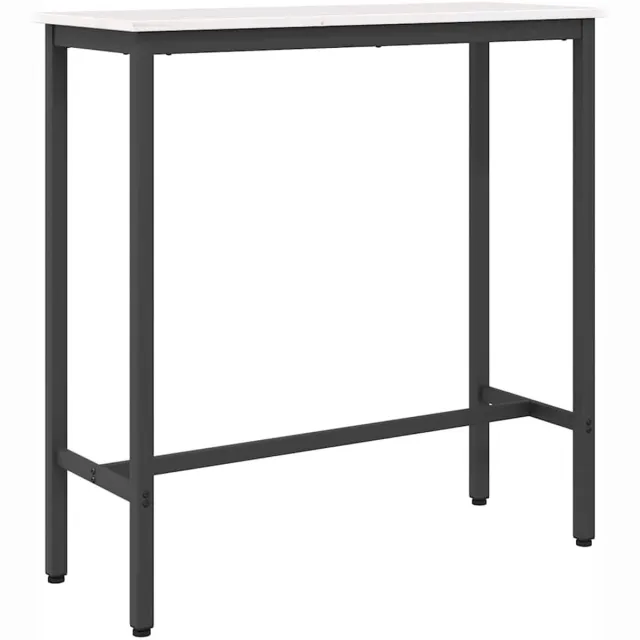 vidaXL Tafel - Wit - 100 - x - 40 - x - 101 - cm - Engineered - hout - en - staal