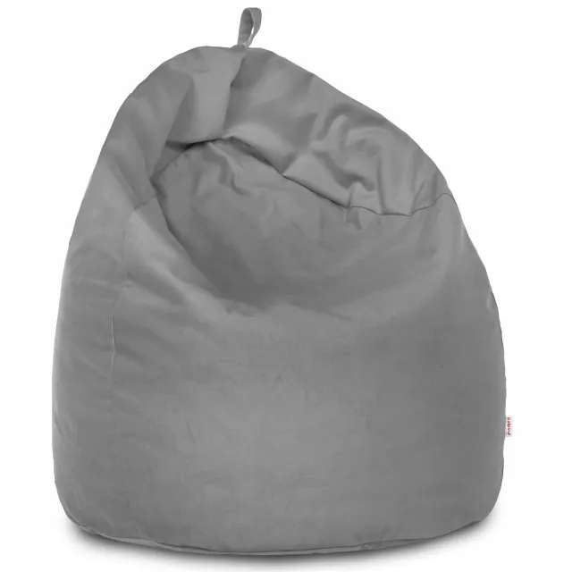 Italpouf XXL Sako Poef Fauteuil Stoel - Zacht Velours met Vulling Steel