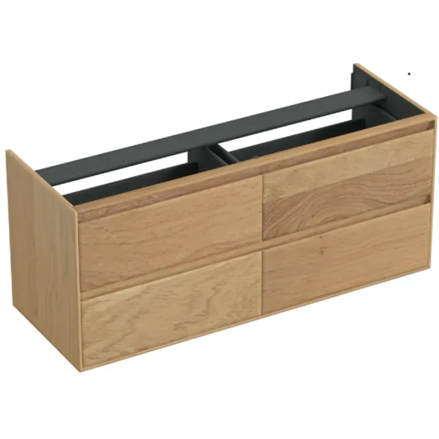 Forzalaqua Onderkast Forzalaqua Reno 140x51x60 Cm 4 Lades Softclose Eiken Smoke