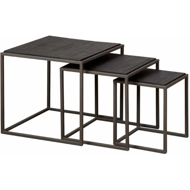Renew Fanna set of 3 table set 50-40-30 Zwart