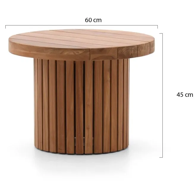 Tierra Outdoor Marapa lounge tuintafel ø 60cm (h: 45cm) bruin, foto 2
