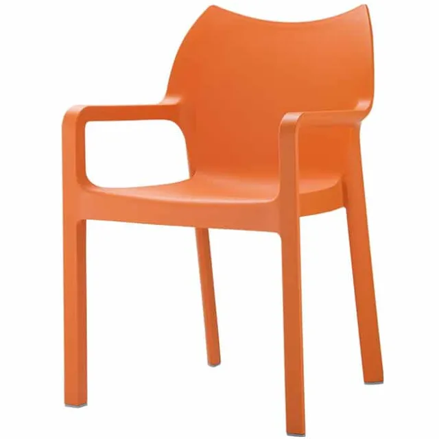 Stoel Diva oranje kunststof