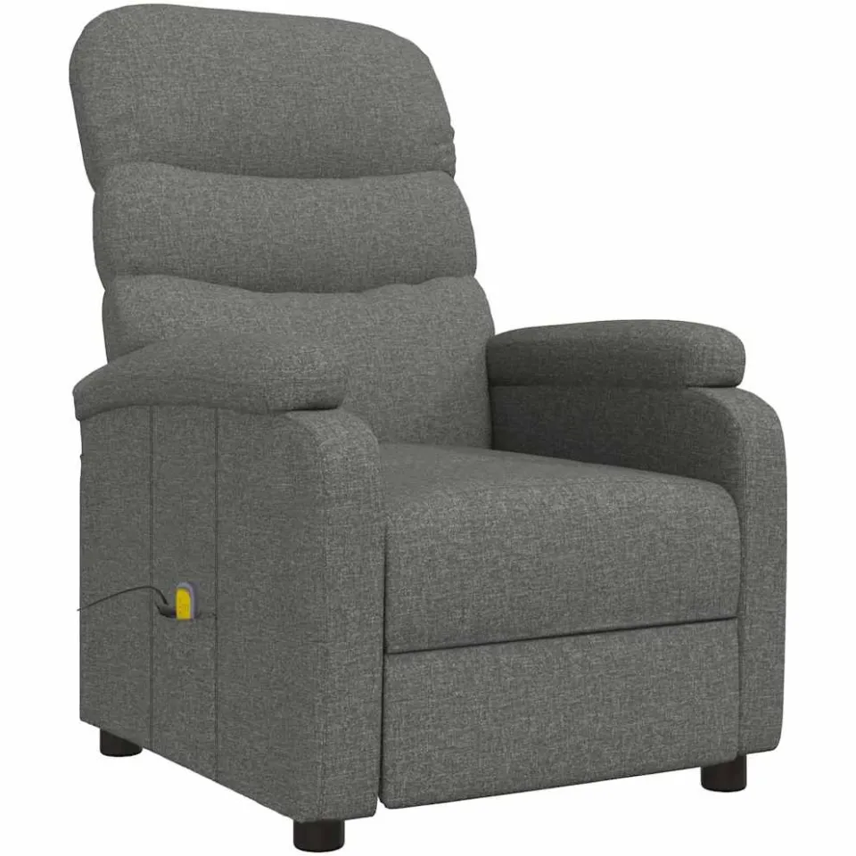 vidaXL Massagestoel stof donkergrijs grijs, foto 3