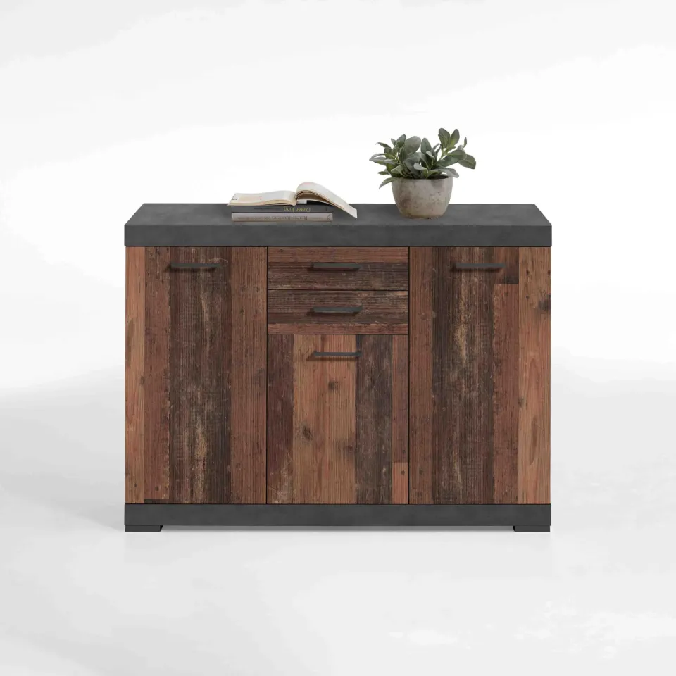 dressoir Hermes Vintage bruin grijs, foto 2
