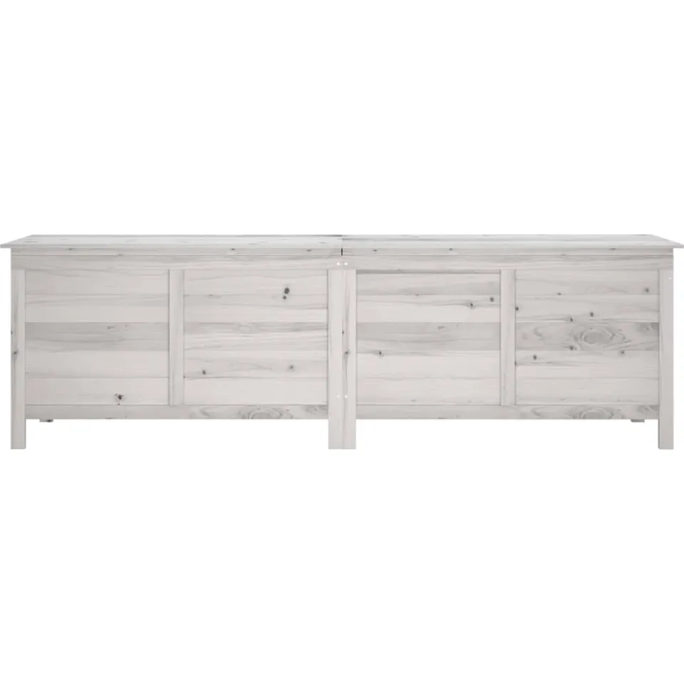 vidaXL Tuinbox 198,5x50x56,5 cm massief vurenhout wit, foto 4
