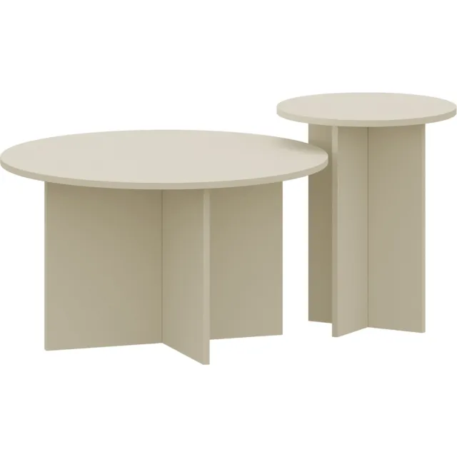 en.casa Salontafel Verummetka set van 2 havermout [en.casa]