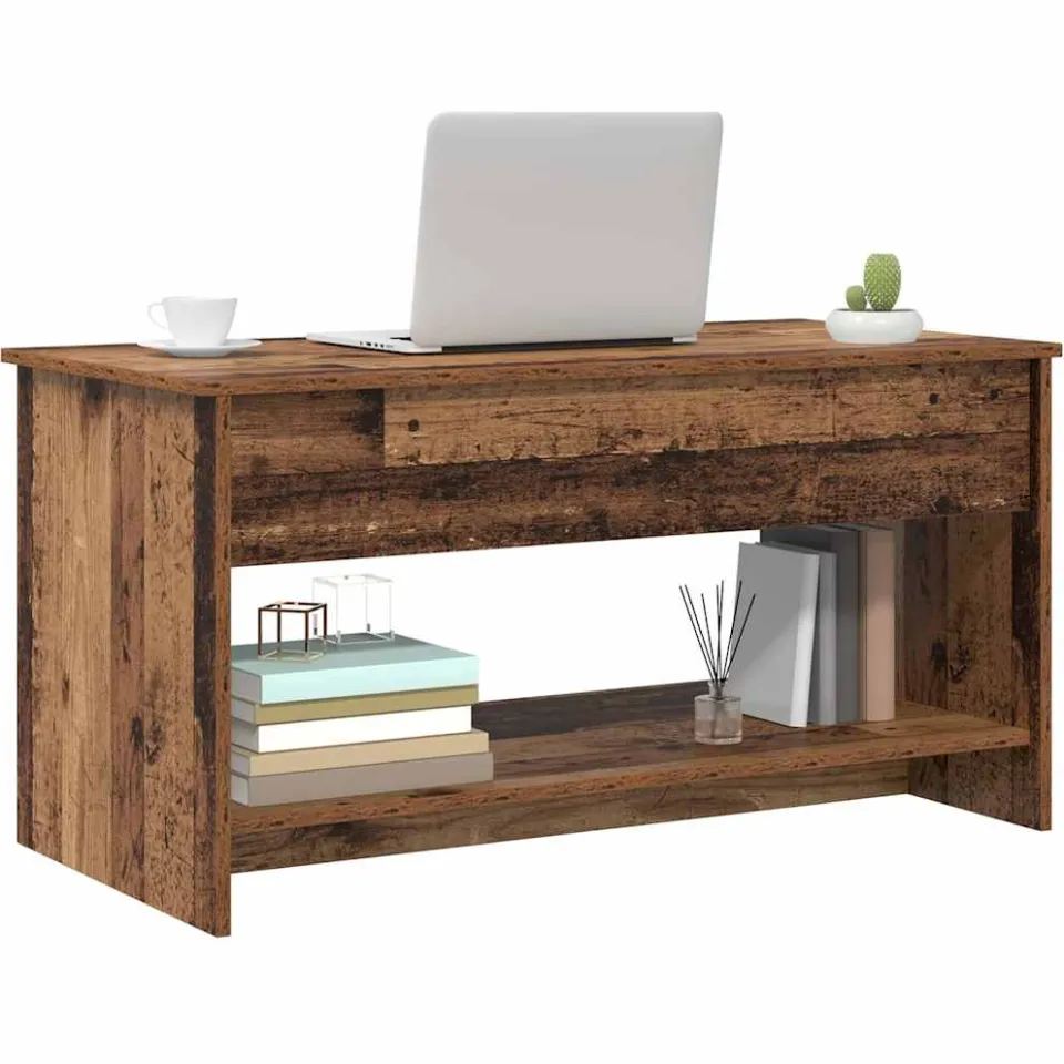 vidaXL Salontafel Oud Hout 80 x 50,5 x 41,5 cm Bewerkt hout Bruin