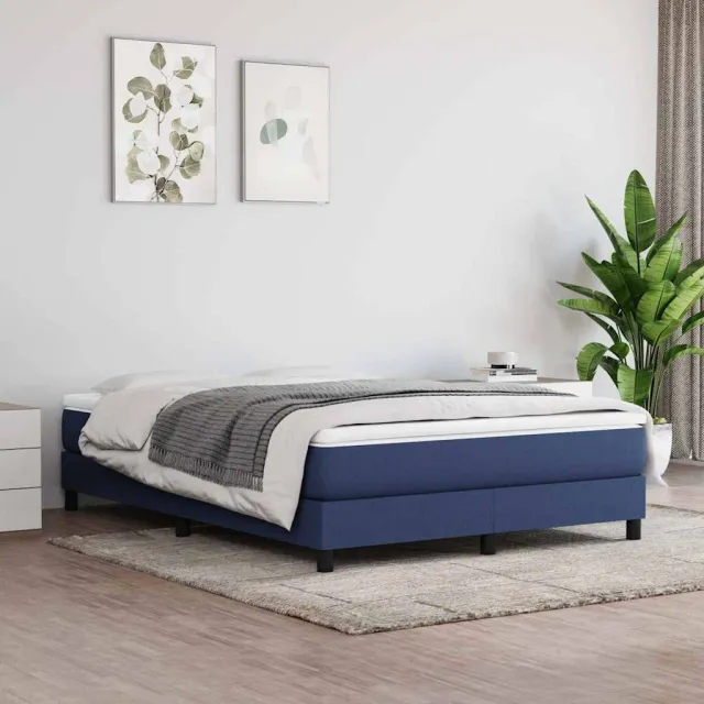 vidaXL Pocketveringmatras medium 140x200x20 cm stof blauw