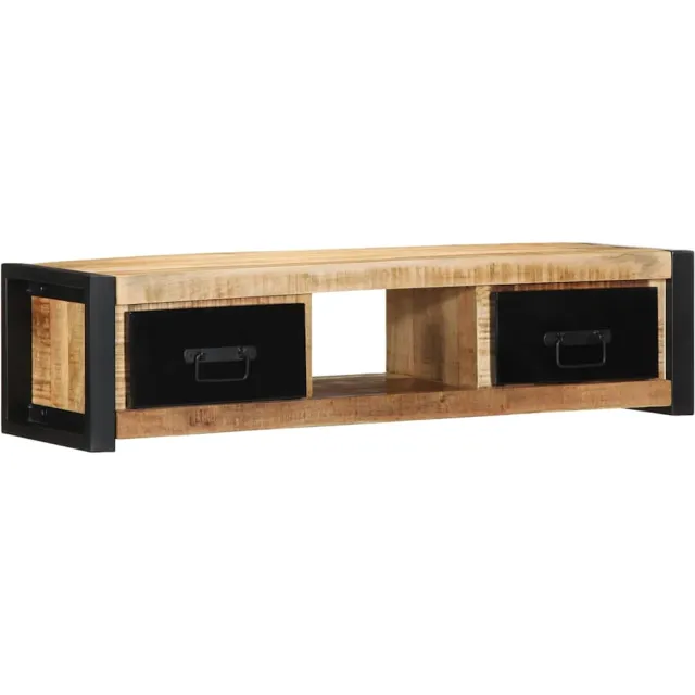 vidaXL Tv-meubel 100x30x25 cm massief ruw mangohout Bruin