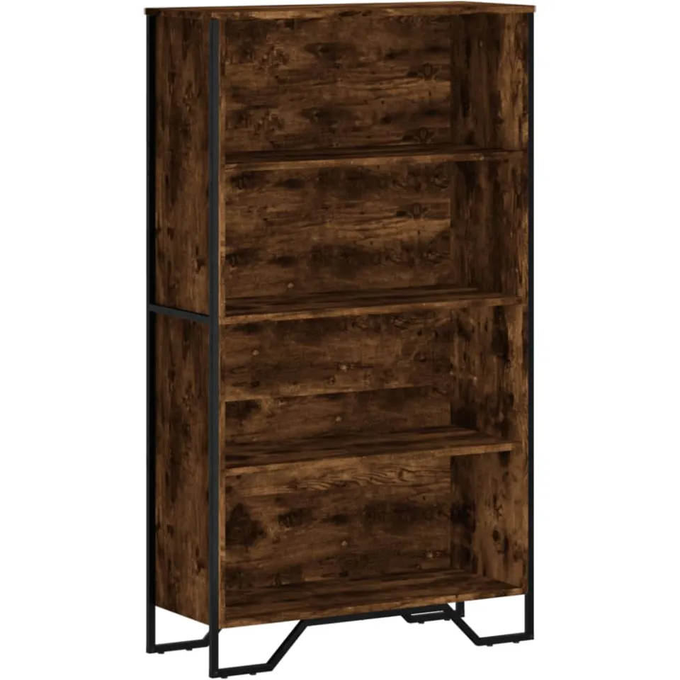 vidaXL Boekenkast 80x31x137,5 cm bewerkt hout gerookt eikenkleurig Bruin