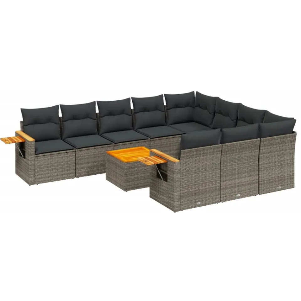 vidaXL Patio Sofa Set 8-zits Grey, foto 3