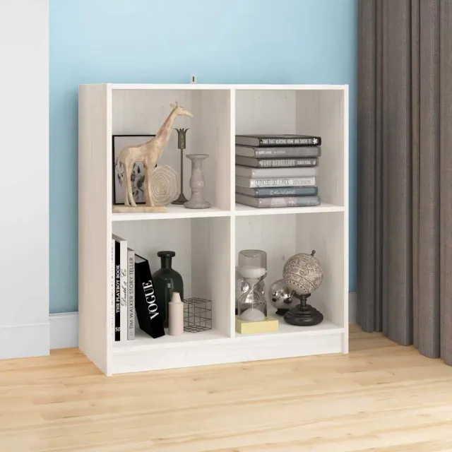 vidaXL Dressoir 70x33x76 cm massief grenenhout wit, foto 2