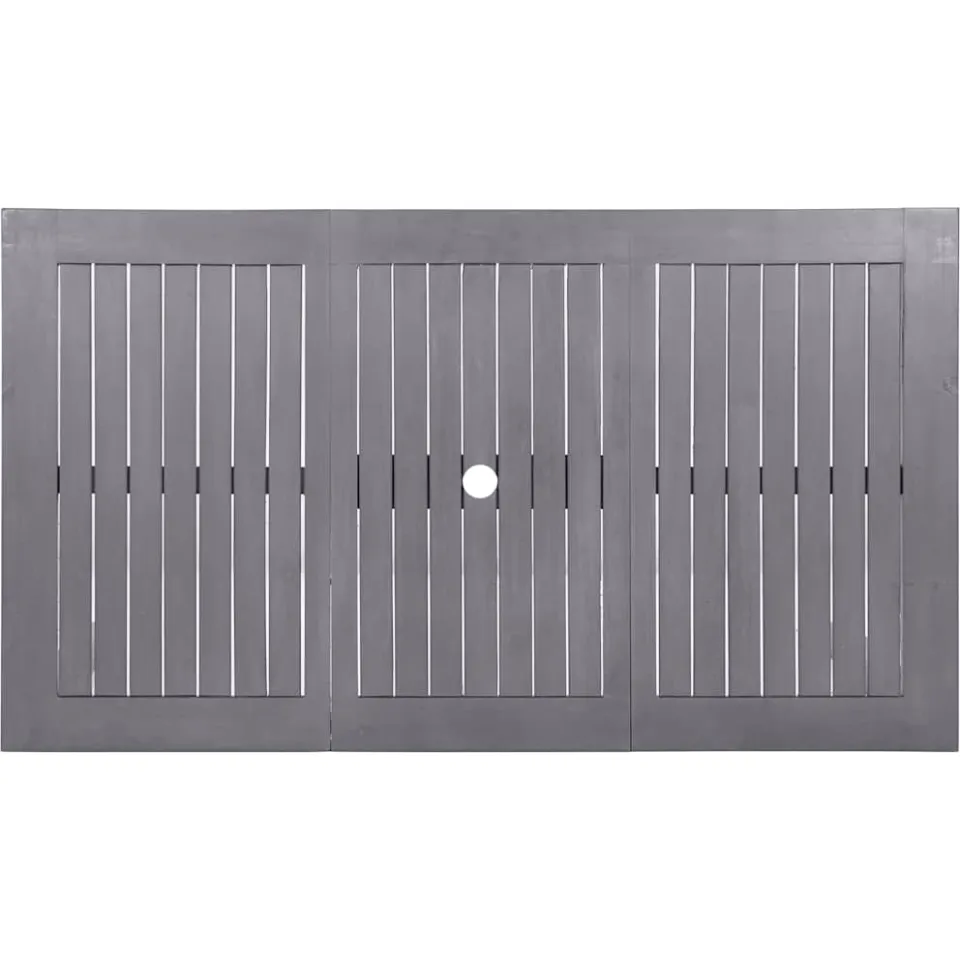 vidaXL Tuintafel 140x80x74 cm massief acaciahout greywash, foto 4