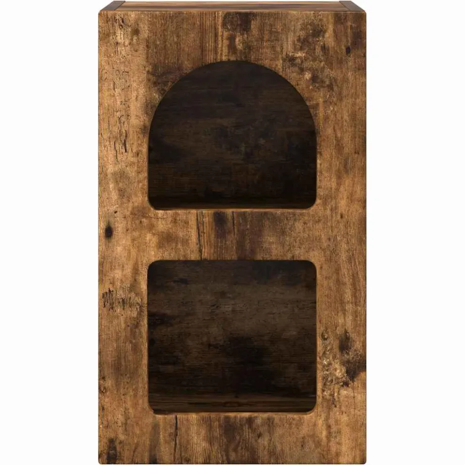 vidaXL Nachtkastje ELST Gerookt eiken 29,5 x 33,5 x 50 cm Bewerkt hout, foto 3