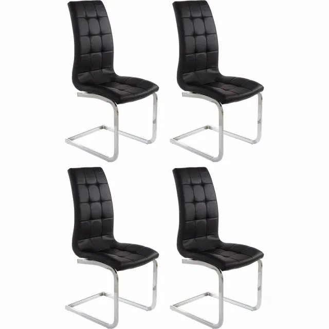 Notio Living Lola-Stoel - Set van 4 - Zwart