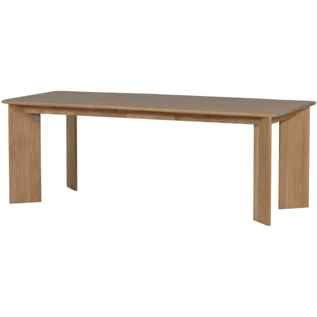WOOOD Tablo Eettafel Afgerond DL 200 cm - Eikenhout - Transparant