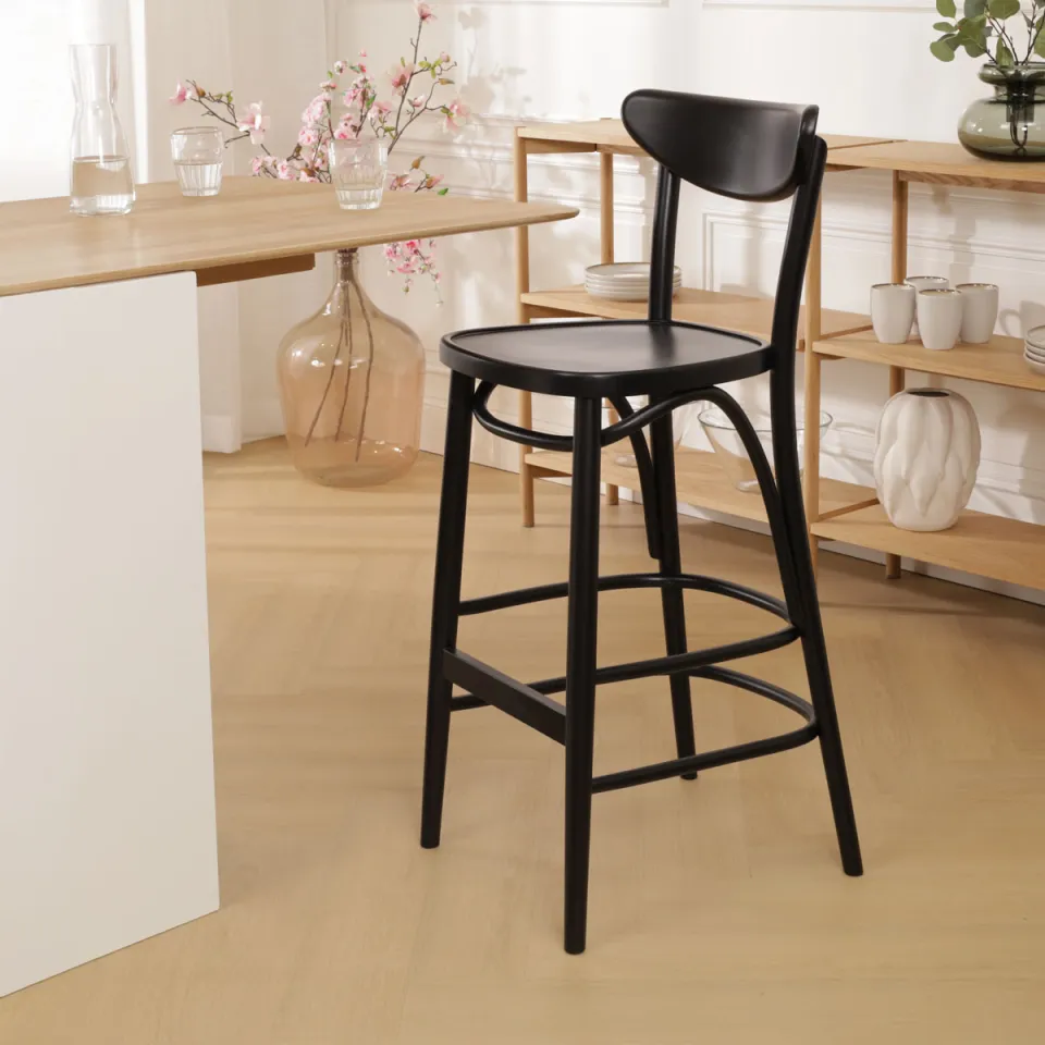 Fameg Musa houten barkruk zwart - 75 cm, foto 2