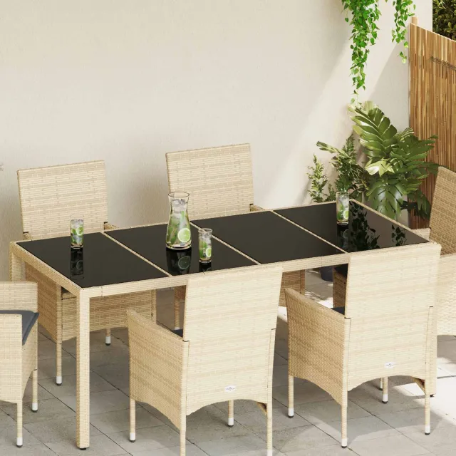 vidaXL Tafelblad 4 st Zwart Glas, foto 2