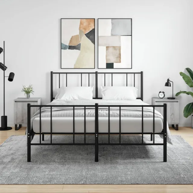 vidaXL Nachtkastjes 2 st 40x30x50 cm bewerkt hout grijs sonoma eiken, foto 2