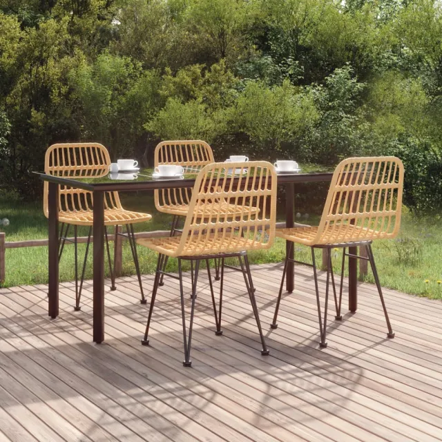 vidaXL 5-delige Tuinset poly rattan bruin, foto 2