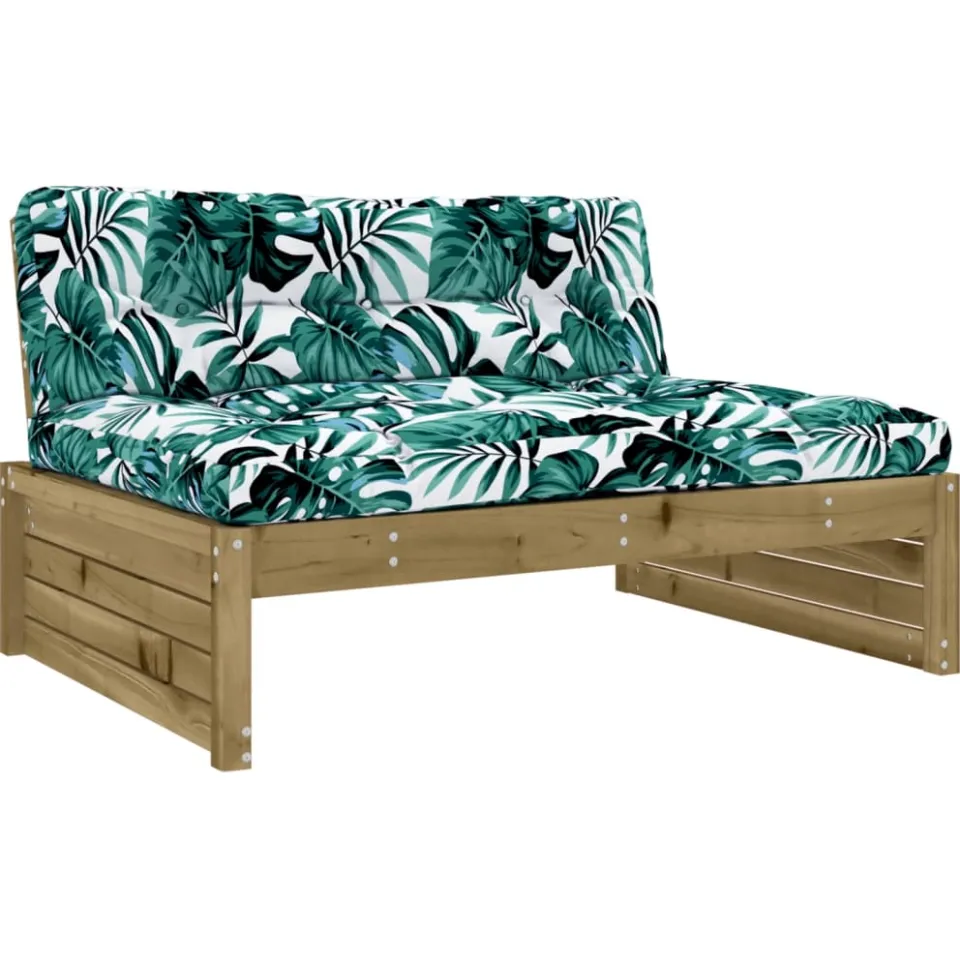 vidaXL 4-delige Loungeset met kussens geïmpregneerd grenenhout bruin, foto 3
