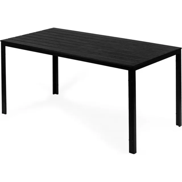 Viking Choice Tuintafel 156 x 78 cm – Kunststof met houtlook – Zwart